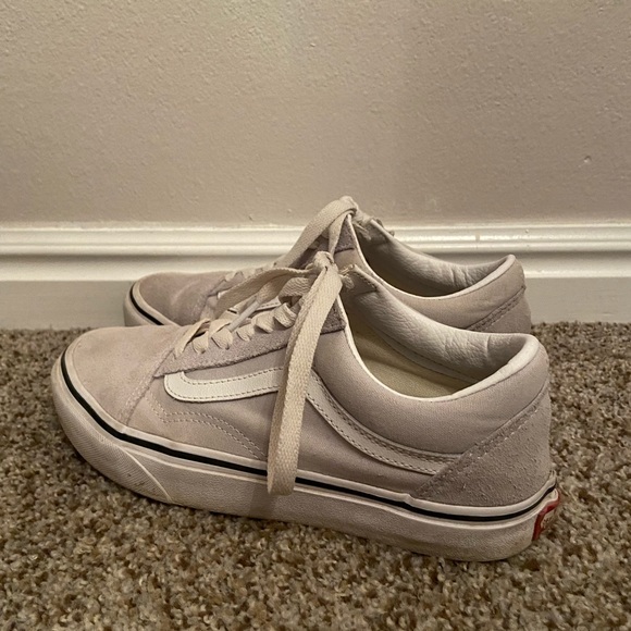 light grey lace up vans